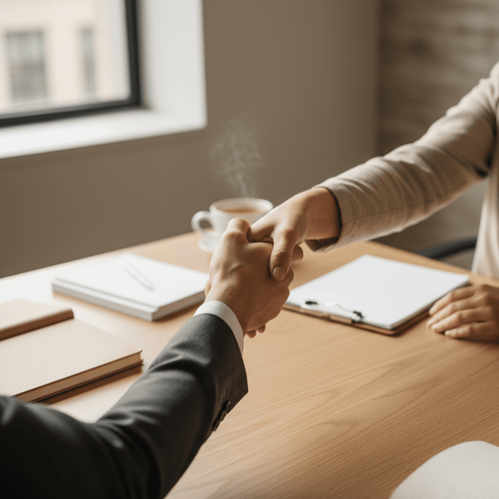 Professional interaction and support moment